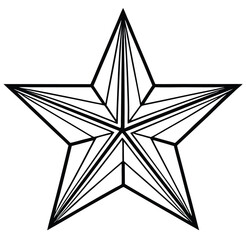 Obraz premium A shiny, three-dimensional silver star, perfect as a Christmas decoration, holiday ornament, or a military award