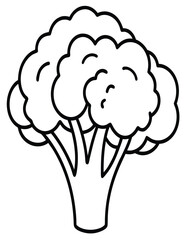 Vector illustration of a cute cartoon sheep with a tree and a mushroom