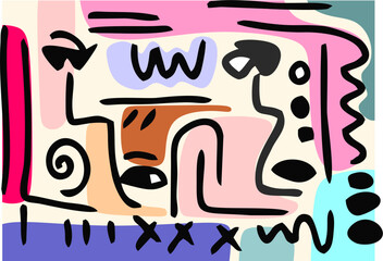 vector Illustration abstract eyes art