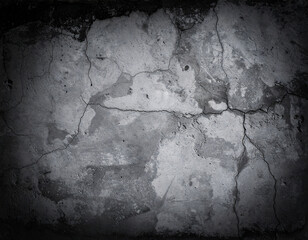 劣化したコンクリート壁の無機質な質感。