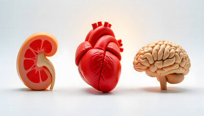 3d render of a human brain with a question mark