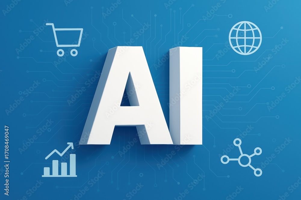 Poster ai concept with illustrations: a visually engaging representation of artificial intelligence, this i