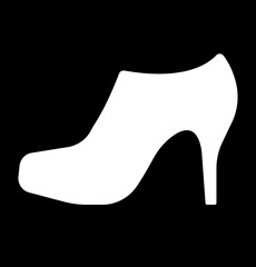 Ladies shoes icon.women's shoes footwear and elegant style and design trends.wedge heels sketch icon line art vector illustration.leather shoes heel icon black and white vector sign.