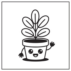 Potted Cuties Coloring Pages