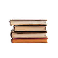 Fototapeta premium Stack of books in flat style isolated on transparen background (PNG)