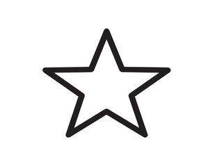 Five Star Rating Symbol in Minimal Line Artwork