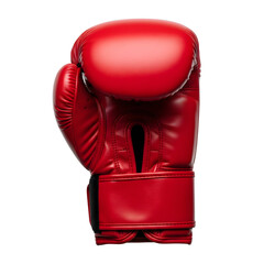 Striking Red Boxing Glove: Symbol of Power and Victory on Black Background