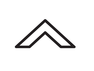 Minimalist Arrow Chart Icon in Clean Vector Illustration