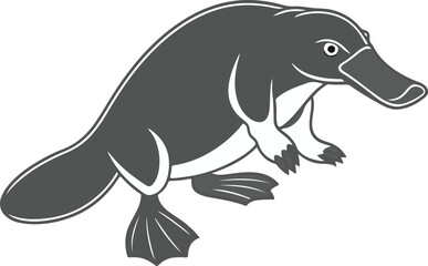 Platypus Silhouette Vector Illustration