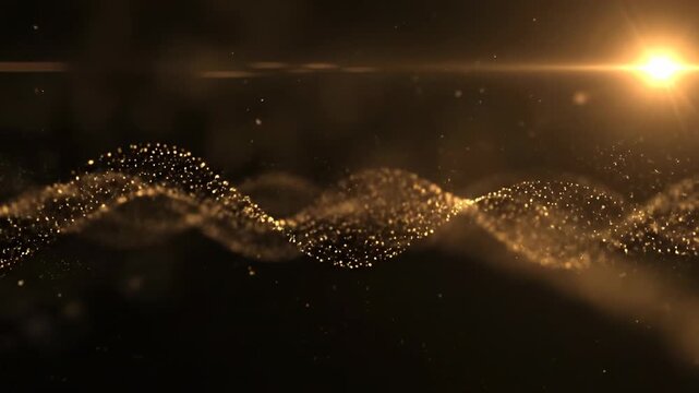 A seamlessly looping video features abstract light particles glowing and swirling through a soft lens flare, creating a cosmic effect website, atmospheric, optical