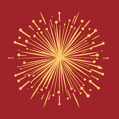 Obraz premium Golden Fireworks Explosion Design