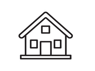 House Construction Icon in Clean Minimalist Vector Artwork