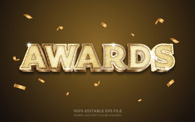 Awards night editable 3D text style effect	

