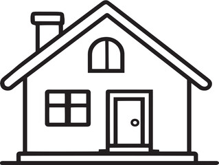 Buying a House Icon in Minimalist Vector Illustration