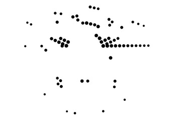 Abstract scattered black dots pattern for modern background, digital poster design, decorative texture, and creative graphic element