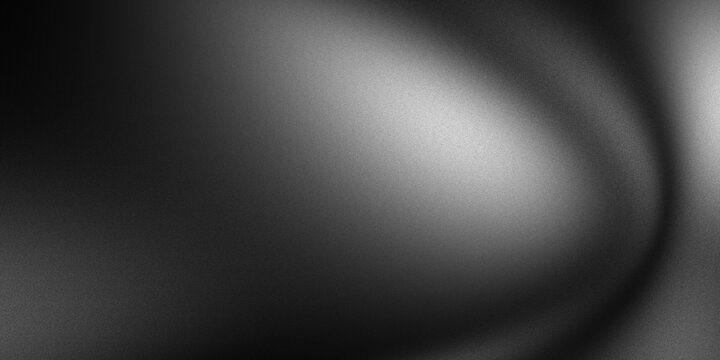 Gray grainy background, black white gradient grayscale abstract monochrome noise texture banner, header cover wallpaper backdrop design