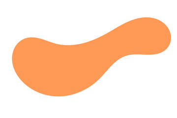 Abstract orange fluid blob shape for modern design, poster decoration, creative branding, and graphic layout elements