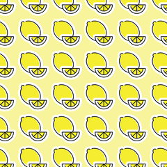 Lemon Pattern. A Zesty  Seamless Vector Design