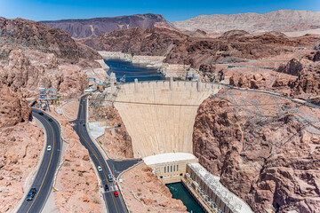 アメリカ　ネバダ州のフーバーダムの風景　ラスベガス