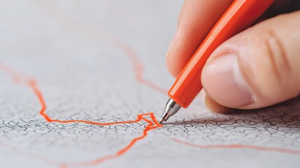 Financial roadmap drawn on paper, step-by-step planning, clear path 