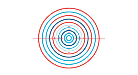 Concentric circles radiating outward from a central point forming a bullseye pattern.