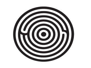 Artistic Circle Pattern Icon in Stylish Minimal Line Drawing