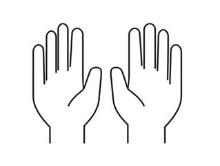 Clean Hands Icon in Elegant Minimalist Stock Vector