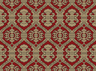 seamless Ethnic Digital rug carpet Pattern background texture