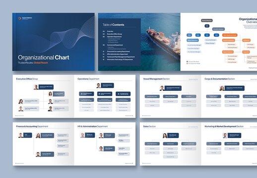 Organizational Chart Template for Company Org Chart, Corporate Hierarchy & Executive Team Structures