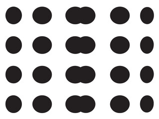 Minimal dot pattern seamless texture in elegant vector line drawing