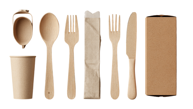 Eco-friendly disposable tableware set (1)