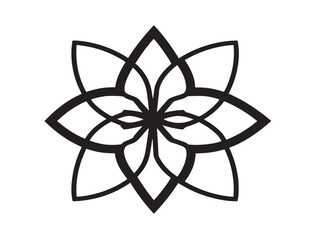 Minimal floral border pattern illustration with clean vector design