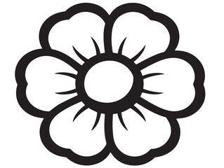 Modern clean flower field vector illustration with artistic line details