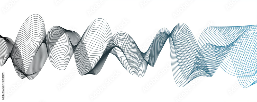 Poster abstract colorful wave line transparent background modern stream wave background and wave curve line