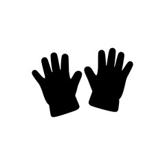 Obraz premium Baby gloves silhouette icon vector flat design.