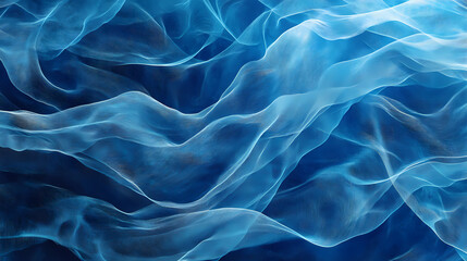 Obraz premium Abstract Flowing Blue Fabric Texture