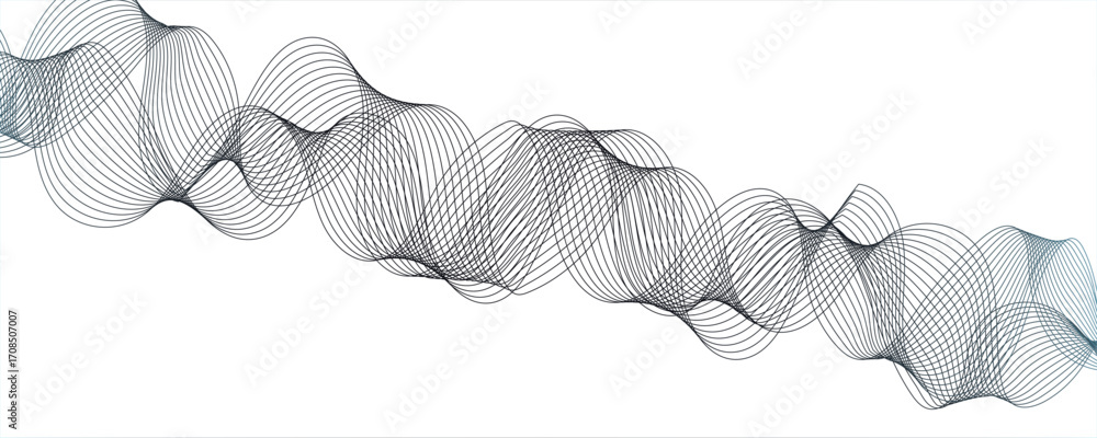 Poster abstract colorful wave line transparent background modern stream wave background and wave curve line