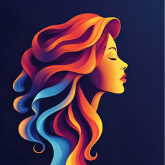 Beautiful illustration of a woman, ideal for use in Pink October campaigns