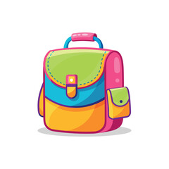 Cartoon classic school beg illustration art