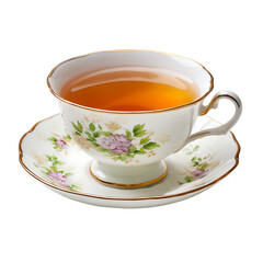 Fototapeta premium Close-up of a cup of tea with saucer.
