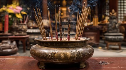 Tranquil Incense Ritual for Spiritual Growth and Inner Peace - Perfect for Wellness Blogs and Meditative Content