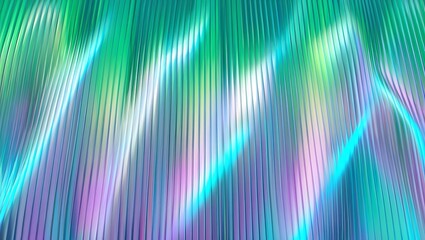 Abstract iridescent background with flowing lines of light in vibrant colors