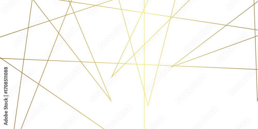 Poster golden gradient abstract luxury geometric random chaotic lines with many line and triangles shape. v