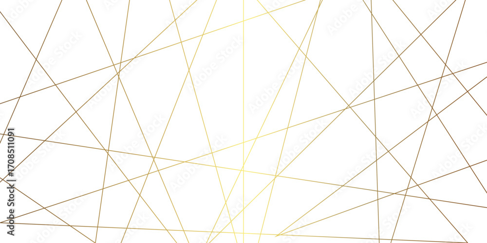 Poster Golden gradient Abstract luxury geometric random chaotic lines with many line and triangles shape. Vector