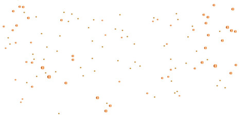 Vector gold particles confetti glitter on transparent background.  Gold sparks and doted golden glitter special light effect celebration background. 