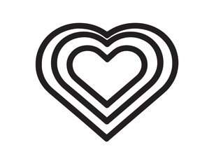 Health and wellness heart icon with modern clean outline