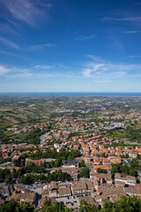 Obraz premium Vista dal centro storico della città di San Marino
