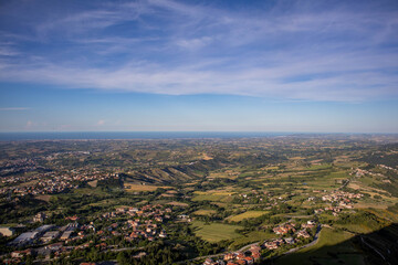 Vista dal centro storico della città di San Marino