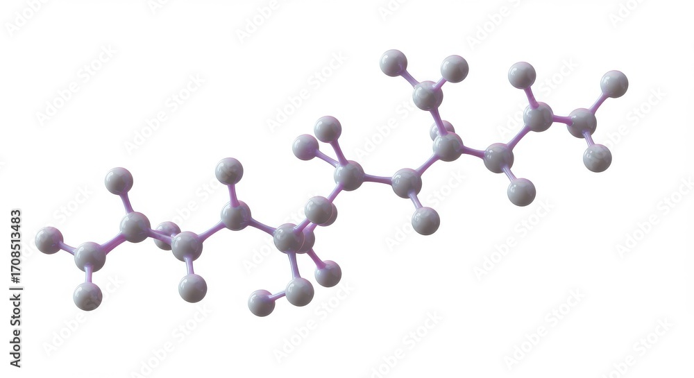 Poster a three-dimensional representation of a molecule, showcasing its complex structure and connections. 