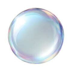 Single iridescent soap bubble with rainbow reflections on a black background graphic design, Isolated On White, Png Transparent, Cut Out